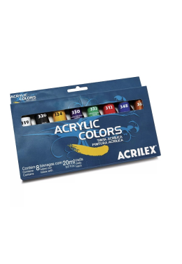 Estojo Tinta Acrilica 20ml C/8 13108 Acrilex